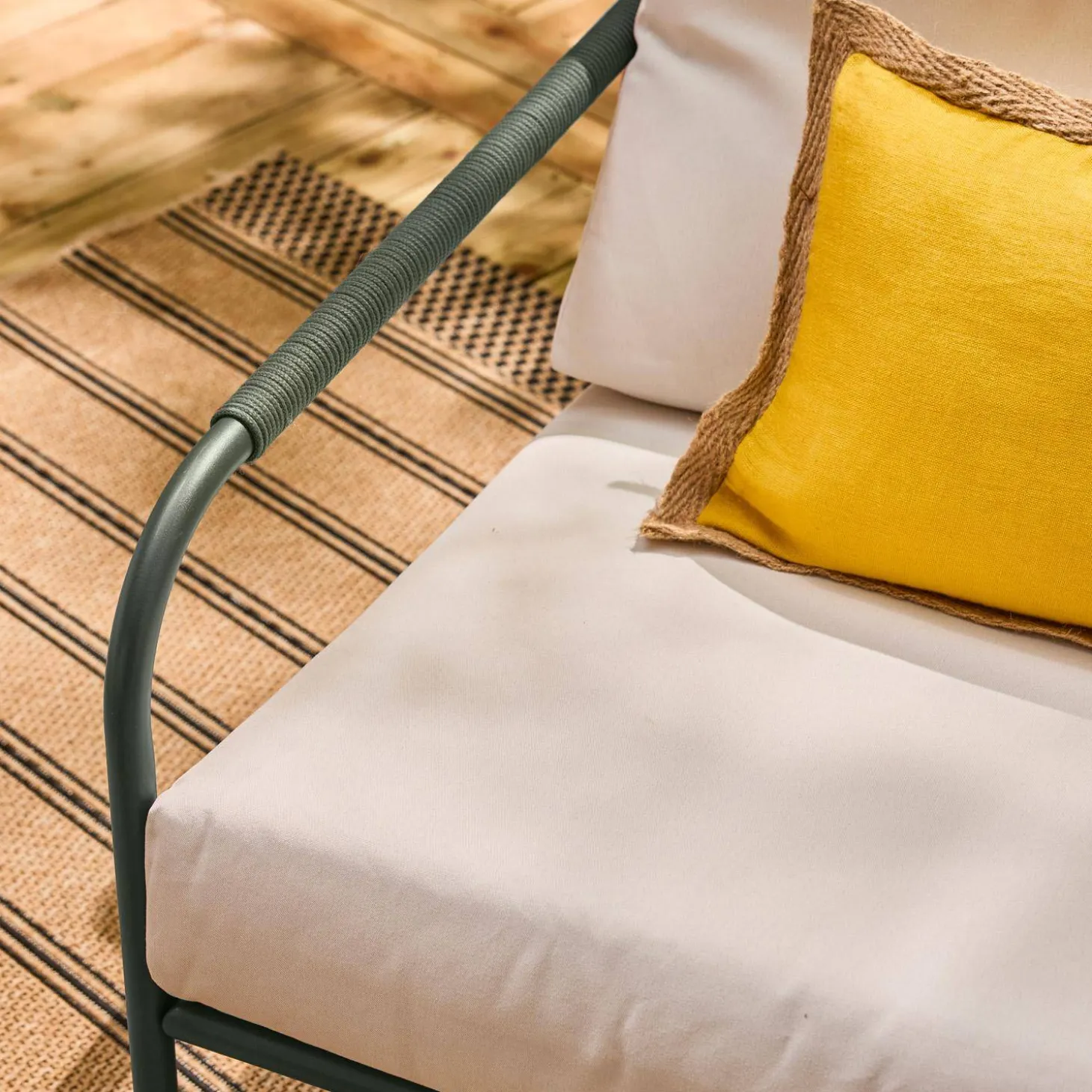 Conjunto de jardim em aço, 7 pessoas