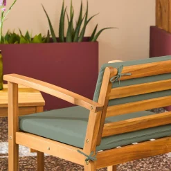 Conjunto de jardim em madeira de acácia, 4 lugares
