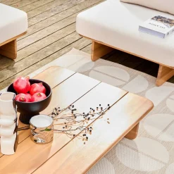 Conjunto de jardim em madeira de acácia, 4 lugares