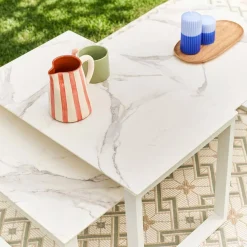 Conjunto de jardim modular em alumínio, 4 lugares