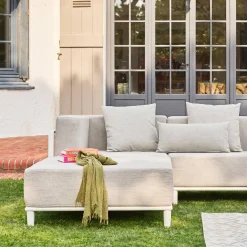 Conjunto de jardim modular em alumínio, 4 lugares