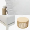 Conjunto de jardim modular em alumínio e cordas, 5 lugares