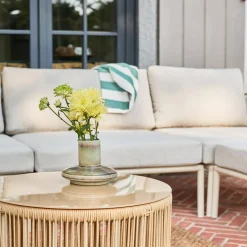 Conjunto de jardim modular em alumínio e cordas, 5 lugares