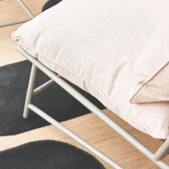 Conjunto de jardim relax em aço e textileno, 4 lugares