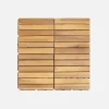Conjunto de ladrilhos de madeira para decks de 30x30cm