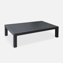 Conjunto de sofá de jardim com estrutura em alumínio, 5 lugares