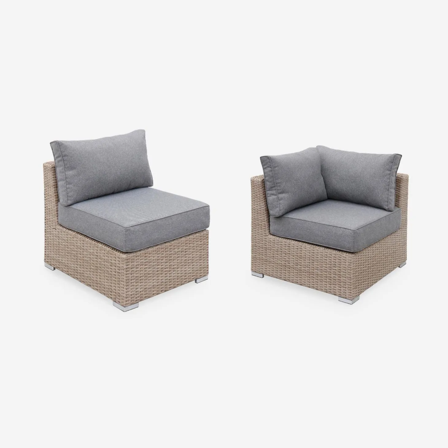 Conjunto de sofá de jardim em resina tecida, 12 a 14 lugares