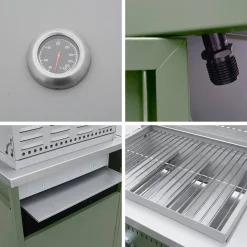 Cozinha exterior de 2 módulos com churrasqueira a gás de 3 queimadores