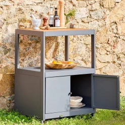 Cozinha exterior em alumínio e polywood com 2 portas