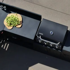 Cozinha exterior em aço com 6 módulos