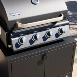 Cozinha exterior em aço 2 portas, 80cm