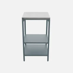 Cozinha externa de aço com 2 prateleiras, 49cm