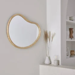 Espelho de madeira de abeto, 85cm