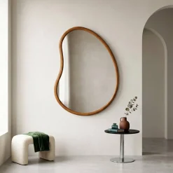 Espelho de madeira de abeto, 95cm