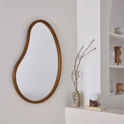 Espelho de madeira de abeto, 95cm