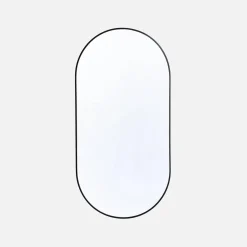 Espelho oval alumínio, 120cm