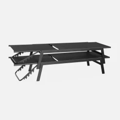 Espreguiçadeira de aço multi posições, conjunto de 2