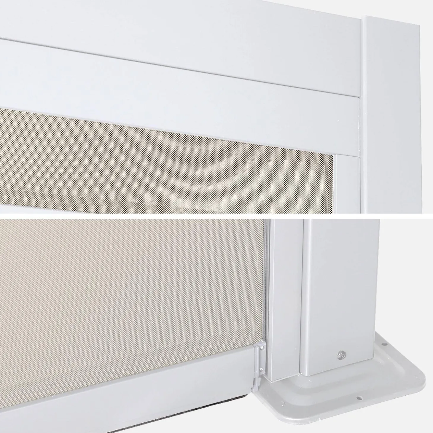 Estore lateral de enrolar em alumínio e textilene para pérgola bioclimática, 3m