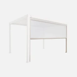 Estore lateral de enrolar em alumínio e textilene para pérgola bioclimática, 4m