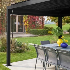 Estore lateral de enrolar em alumínio e textilene para pérgola bioclimática, 3m
