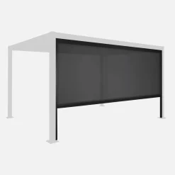 Estore lateral de enrolar em alumínio e textilene para pérgola bioclimática, 4m
