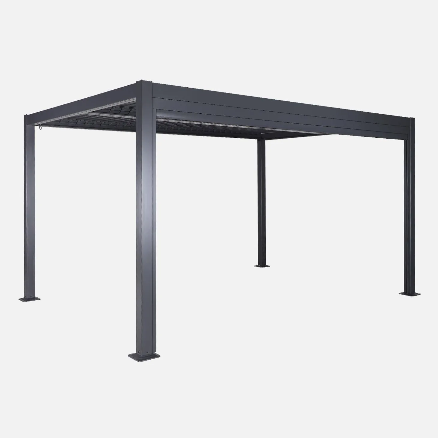 Estore lateral de enrolar em alumínio e textilene para pérgola bioclimática, 4m