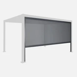 Estore lateral de enrolar em alumínio e textilene para pérgola bioclimática, 4m