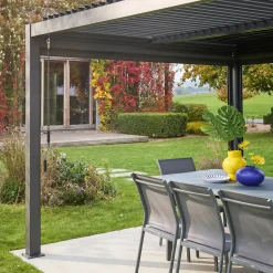 Estore lateral de enrolar em alumínio e textilene para pérgola bioclimática, 3m