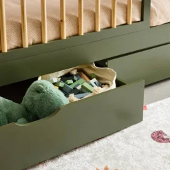 Gaveta de cama infantil Roya em madeira de pinho, set de 2