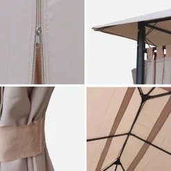 Gazebo para eventos com cortinas, 3x4m