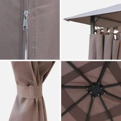 Gazebo 3x3m com cortinas