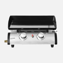 Grelhador a gás 2 queimadores inox 5kW com carrinho
