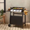 Grelhador a gás 3 queimadores inox 7,5kW com carrinho