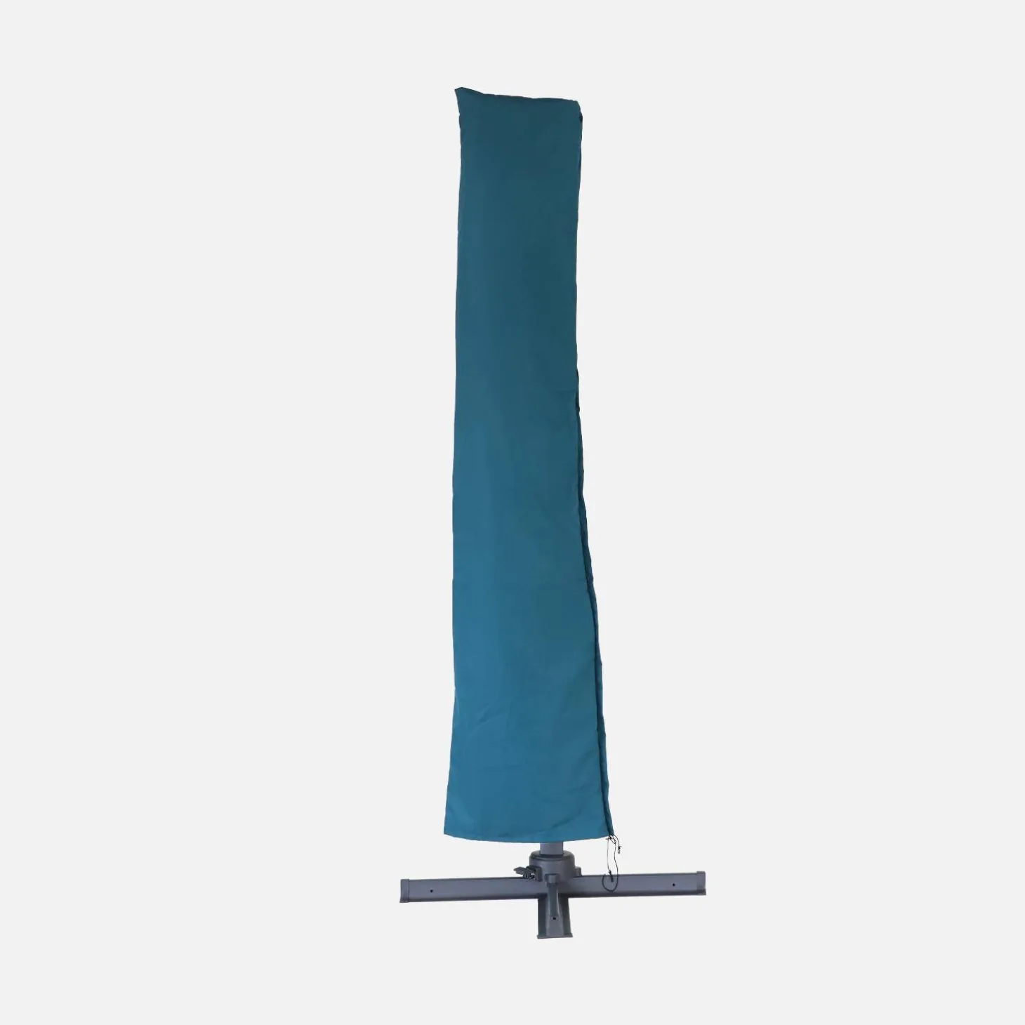 Guarda-sol quadrado excêntrico, 3x3m + placas de lastro 50x50cm