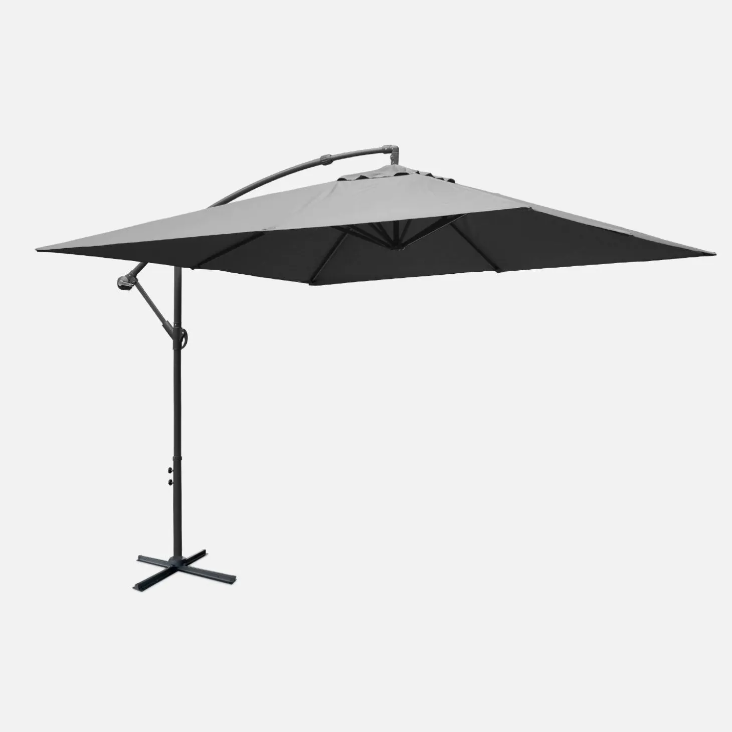 Guarda-sol quadrado excêntrico, 3x3m