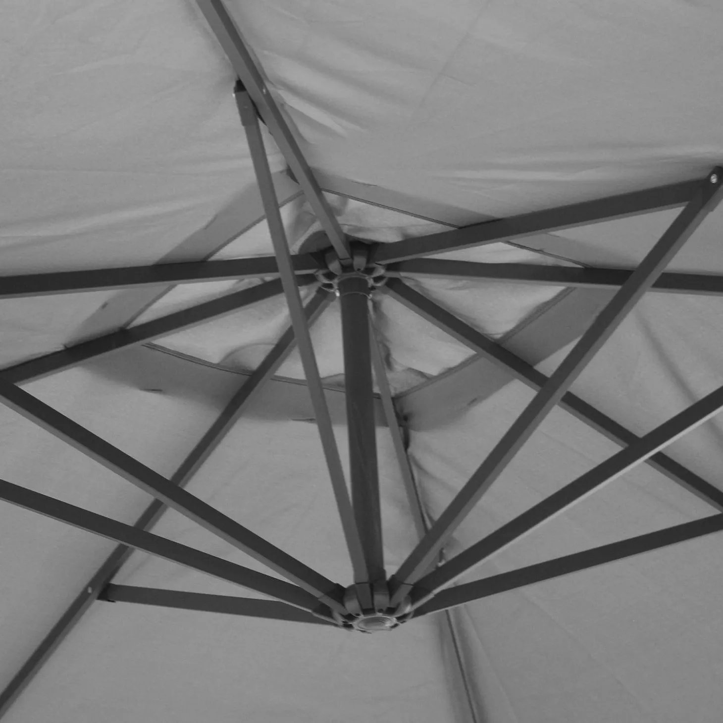 Guarda-sol quadrado excêntrico, 3x3m