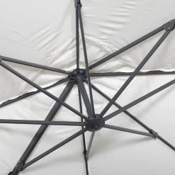 Guarda-sol quadrado excêntrico, 3x3m + placas de lastro 50x50cm