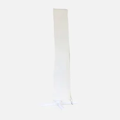 Guarda-sol quadrado excêntrico com mastro efeito madeira, 3x3m