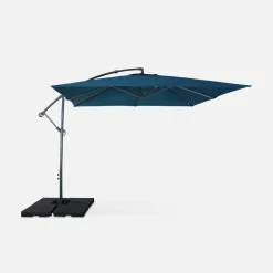Guarda-sol quadrado excêntrico, 3x3m