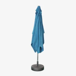 Guarda-sol retangular com mastro efeito madeira, 2x3m