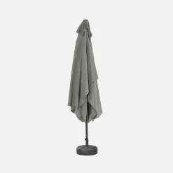 Guarda-sol retangular com mastro efeito madeira, 2x3m