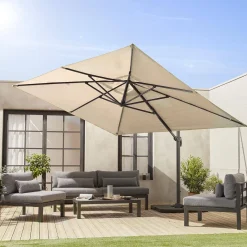 Guarda-sol retangular excêntrico, 3x4m