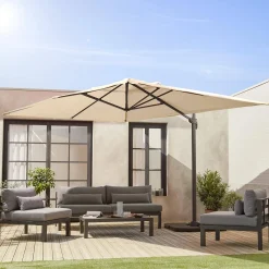 Guarda-sol retangular excêntrico, 3x4m
