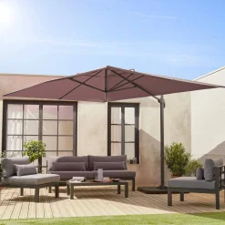 Guarda-sol retangular excêntrico, 3x4m