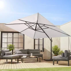 Guarda-sol retangular excêntrico, 3x4m