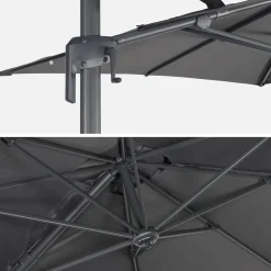 Guarda-sol retangular excêntrico, 3x2m