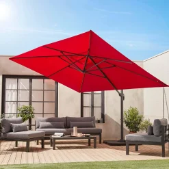 Guarda-sol retangular excêntrico, 3x4m