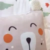 Jogo de cama de microfibra reversível impresso floresta do outono, 1 praça