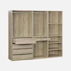 Kit de roupeiro modular com 3 elementos