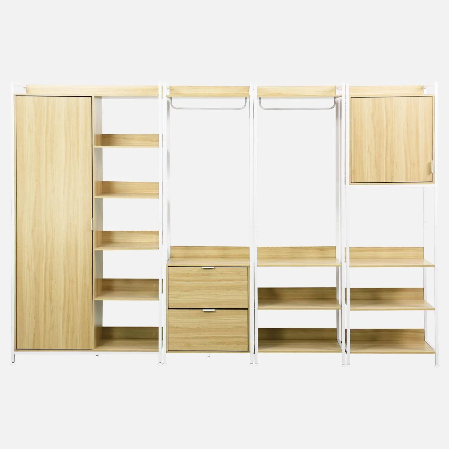 Kit de roupeiro modular com 4 elementos
